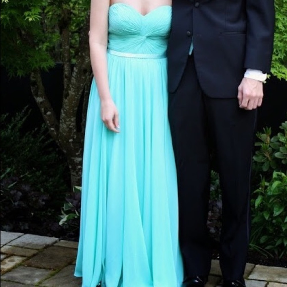 Teal prom dress
